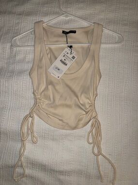 Zara Ribbed Racerback Side Tank Top 4424/805/721 Small